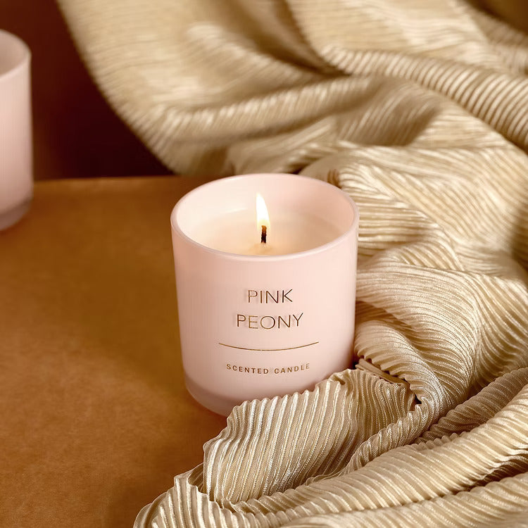 Luxury Scented Soy Wax Jar Candle (Pink Peony)