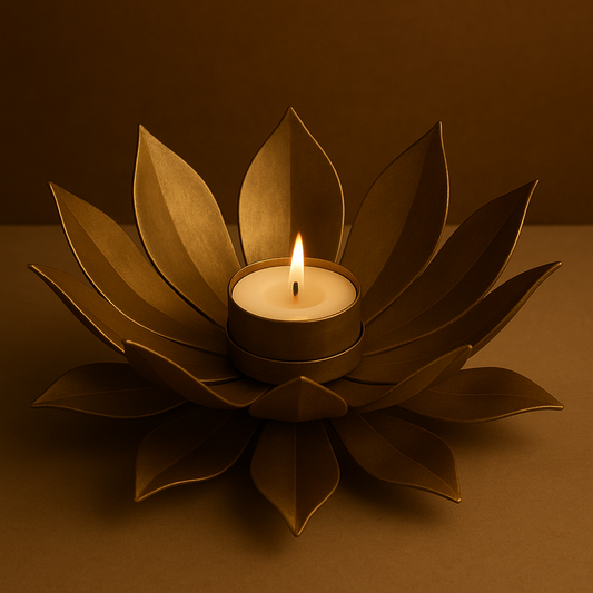 Saanjh Lotus Tealight Holders (Pack of 2)